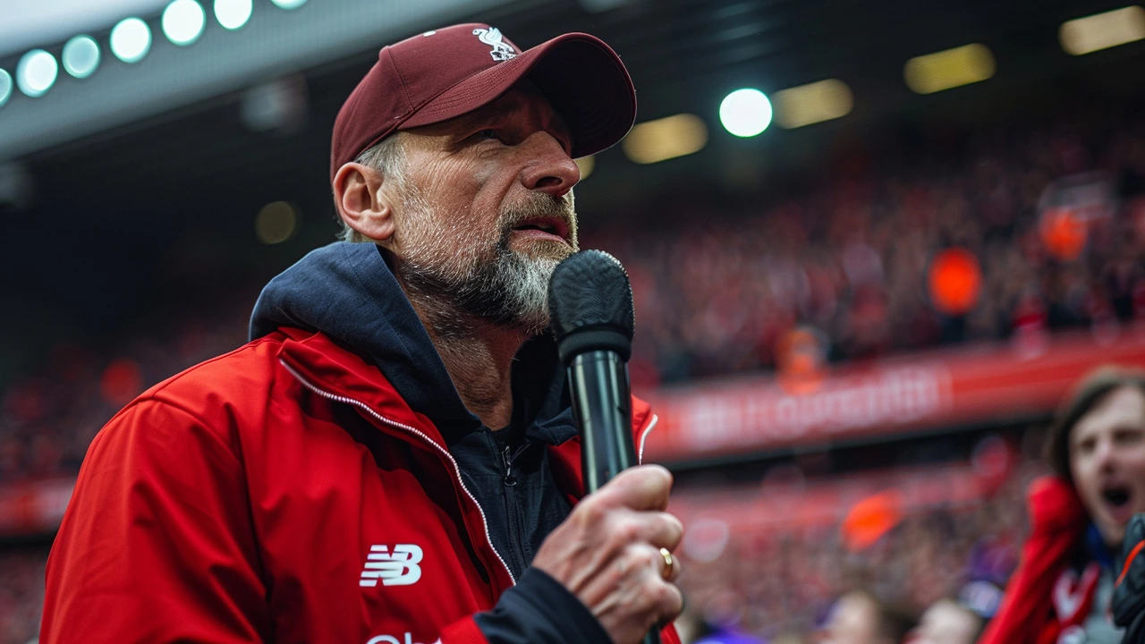Jurgen Klopp Joins Liverpool Fans in Memorable Anfield Chant for Arne Slot During Match